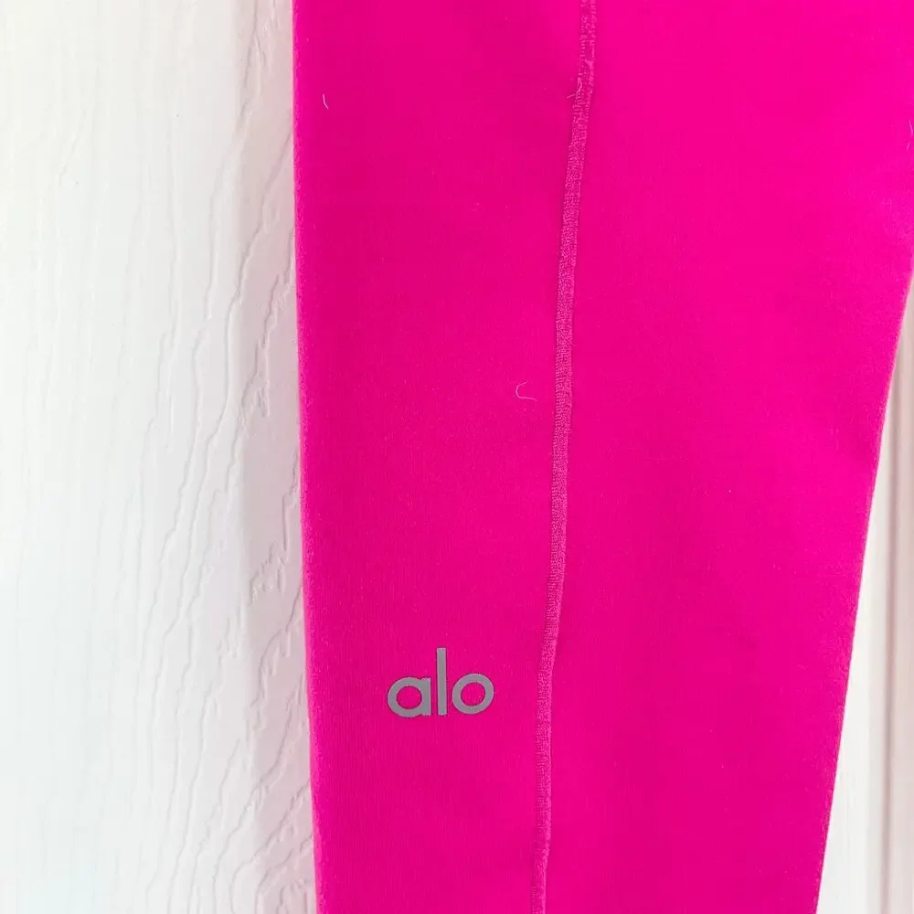 Alo Yoga High Waist 7/8 Visionary Athletic Legging Neon Pink Size Small